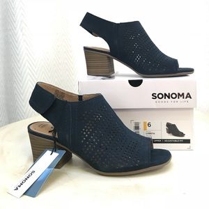 Sonoma Peep Toe Suede Booties